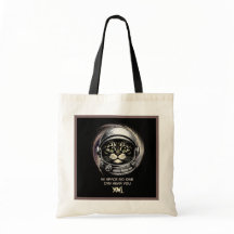 Funny Kat Tote Bag Space Parody - redigerbar text