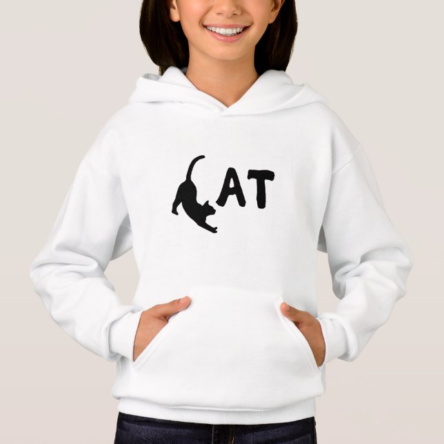 Funny Kat-typografi T Shirt (Framsida)
