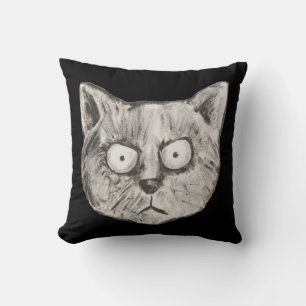 Funny katt ansikte kudde