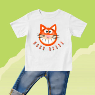 Funny katt ansikte t shirt