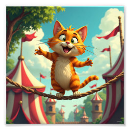 Funny katt fototryck