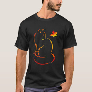 Funny katt Löv-Hej höstgåva till Cute-sats T Shirt