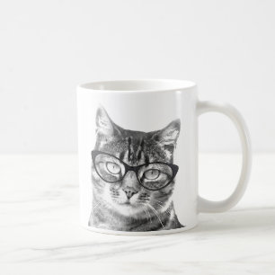 Funny katt mugg Kittsglasögon med nerver