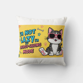 Funny Katt Poster Tecknad katt med solglasögon Kudde