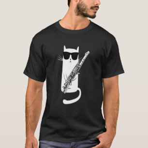 Funny katt, solglasögon, uppspelning av mut t shirt