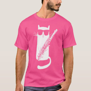 Funny katt, solglasögon, uppspelning av mut t shirt
