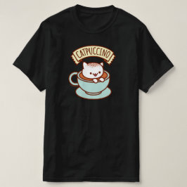 Funny katt T-Shirt - "CATPUCCINO"