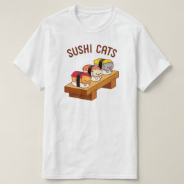 Funny katt T-Shirt - SUSHI CATS