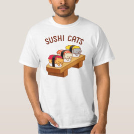 Funny katt T-Shirt - SUSHI CATS
