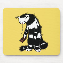 Funny kattchoklad Älskare - drunkningskatt Bläck Musmatta