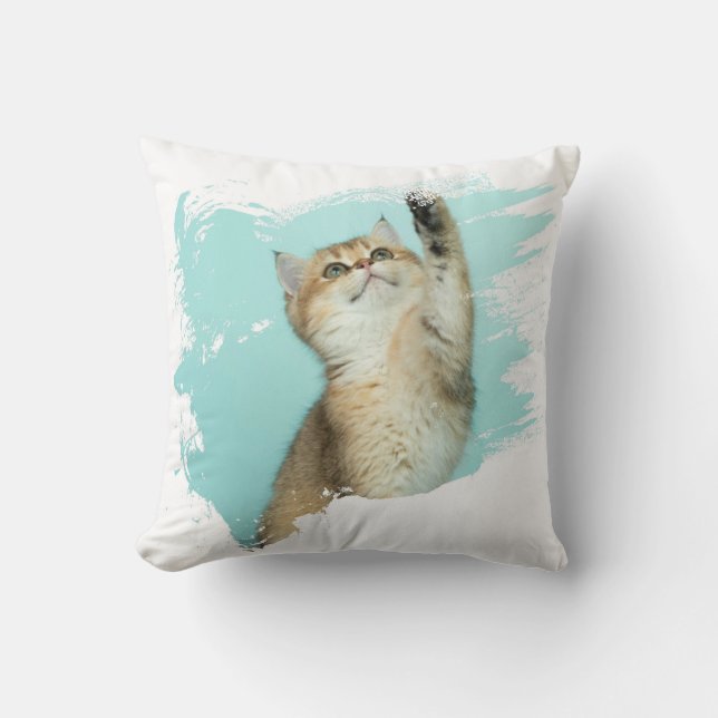 Funny kattdesign kudde (Framsida)