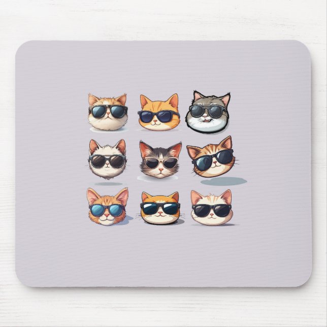 Funny katttema i Light Lila Mousepad Musmatta (Framsidan)