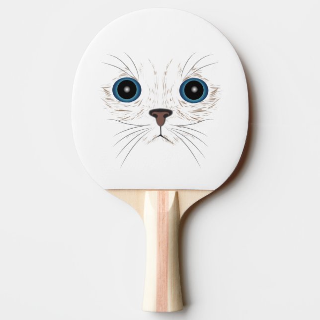 Funny kattunge ansikte pingisracket (Baksidan)