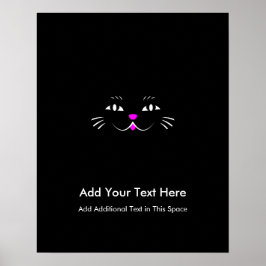 Funny Kattunge Ansikte Poster