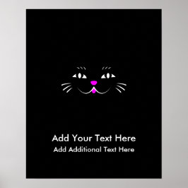Funny Kattunge Ansikte Poster