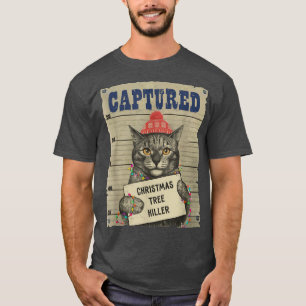 Funny Kattunge fångade Julgran Killer T Shirt