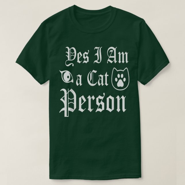 Funny Kattunge Kitten Ord Ja, jag är Cat Pers T Shirt (Design framsida)