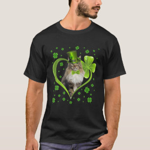 Funny Kattunge Shamrock Cat Kitten Älskare St. Pat T Shirt
