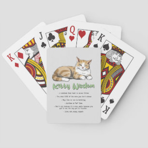 Funny Kattunge Wisdom Casinokort