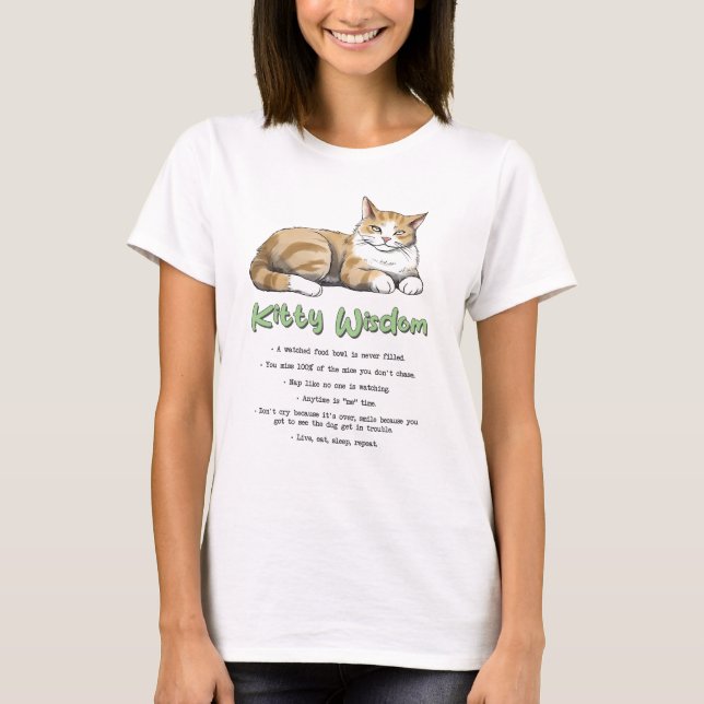 Funny Kattunge Wisdom T Shirt (Framsida)