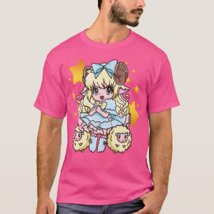 Funny Kawaii Anime Chibi Får Cute Animal Älskare T Shirt