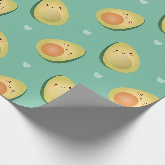 Funny Kawaii Avocados Låt oss Avocuddle Mönster Presentpapper (Hörn)