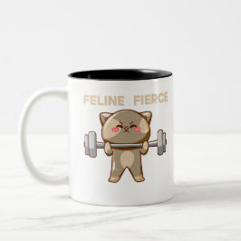 Funny Kawaii Cat Liiting Weights mugg