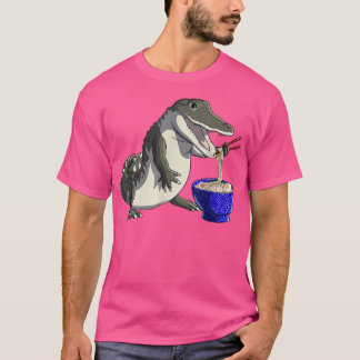 Funny Kawaii Gereen Crokodile Ramen Noodles Alliga T Shirt