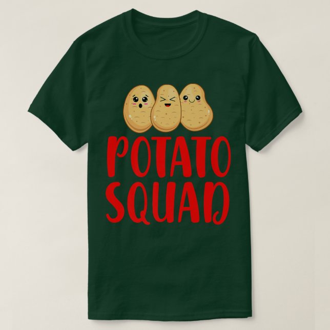 Funny Kawaii Potato Squad Vegan Vegetarian Team Pr T Shirt (Design framsida)