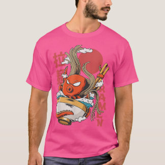 Funny Kawaii Ramen Cute Anime Octopus Japansk asi T Shirt