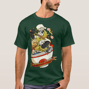 Funny Kawaii Ramen Noodles Panda Chef Costume Japa T Shirt