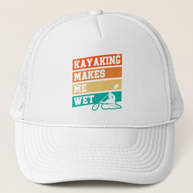 Funny Kayak Älskare Kayaking Retro River Kayaker Keps (Framsida)