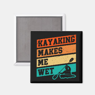 Funny Kayak Älskare Kayaking Retro River Kayaker Magnet