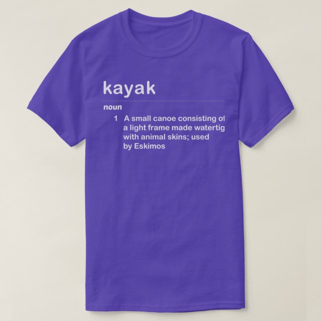 Funny Kayak Definition 2 T Shirt (Design framsida)