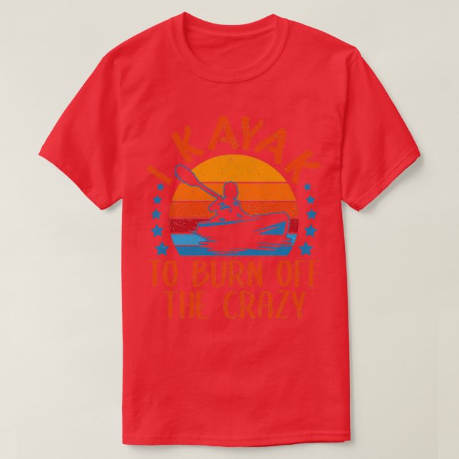 Funny Kayak Kayaking Boating Summer Sunset Girl Wo T Shirt (Design framsida)