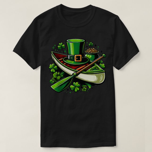 Funny Kayak St patricks day Kayaking Kayaker Manar T Shirt (Design framsida)