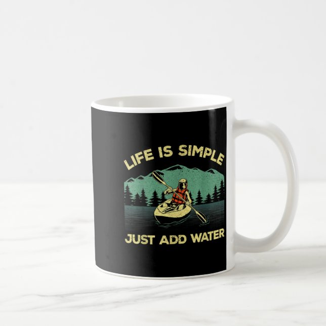 Funny Kayaking Design For Men Women Paddling Canoe Kaffemugg (Höger)
