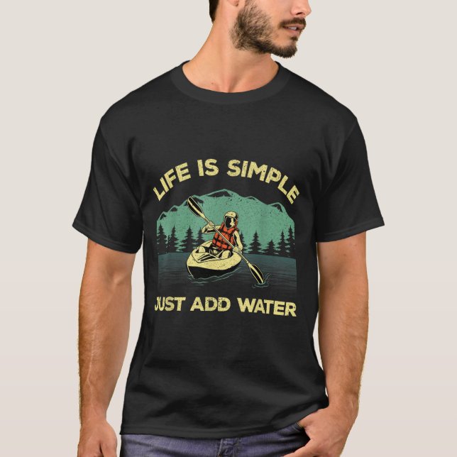 Funny Kayaking Design For Men Women Paddling Canoe T Shirt (Framsida)