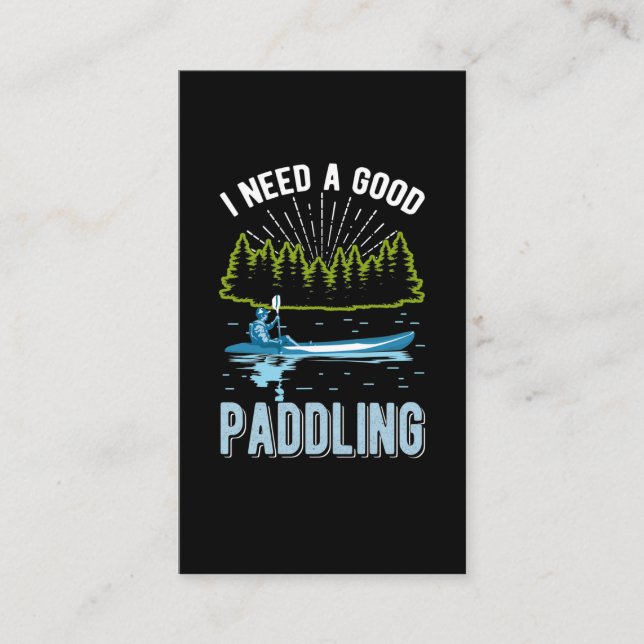 Funny Kayaking Humor Paddling Kayak Jokes Visitkort (Framsida)
