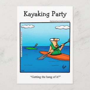 Funny Kayaking Party-inbjudan Inbjudningar