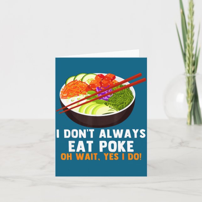 Funny Ke Bowl Quotes Traditional Hawaiian Food Lov Kort (Framsida)