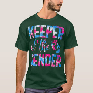 Funny Keeper of the Gender Tie Dye Gender Reveal P T Shirt