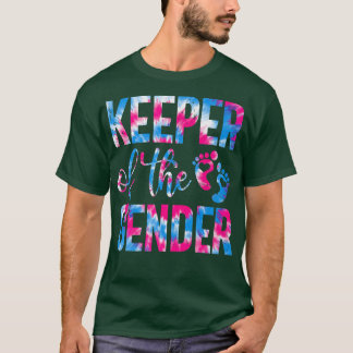 Funny Keeper of the Gender Tie Dye Gender Reveal P T Shirt