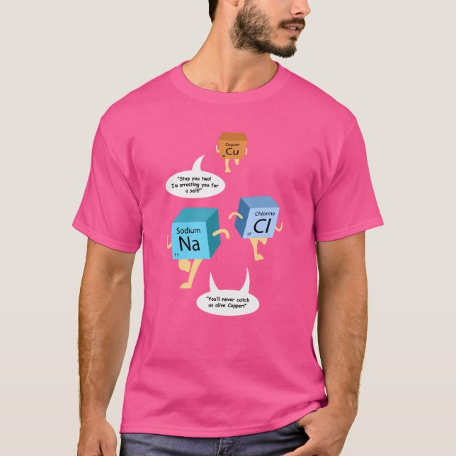 Funny kemi Periodic Bord Pun T Shirt (Framsida)