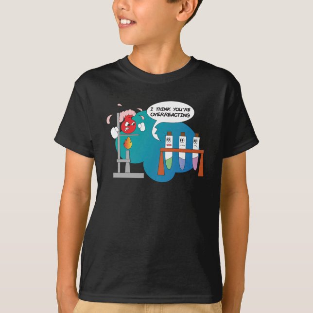 Funny kemisk Tecknad Kemisk reaktion T Shirt (Framsida)