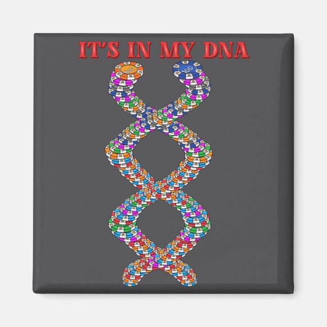 Funny Ker Player Texas Holdem Casino Ker  Magnet (Framsidan)