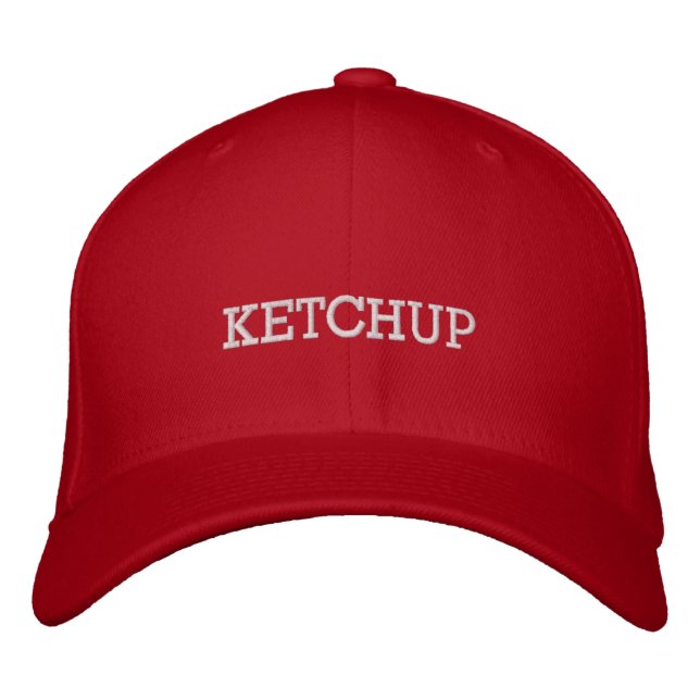 Funny Ketchup-antitrump Broderad Keps (Framsida)