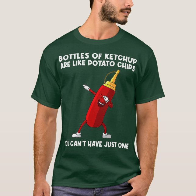 Funny Ketchup Gift För manar Women Ketchup Tomato T Shirt (Framsida)