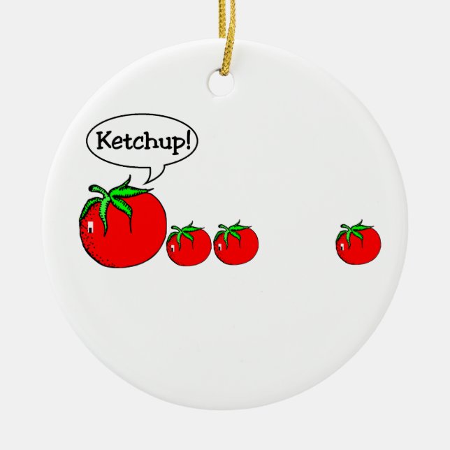 Funny Ketchup Joke Ornament (Framsidan)