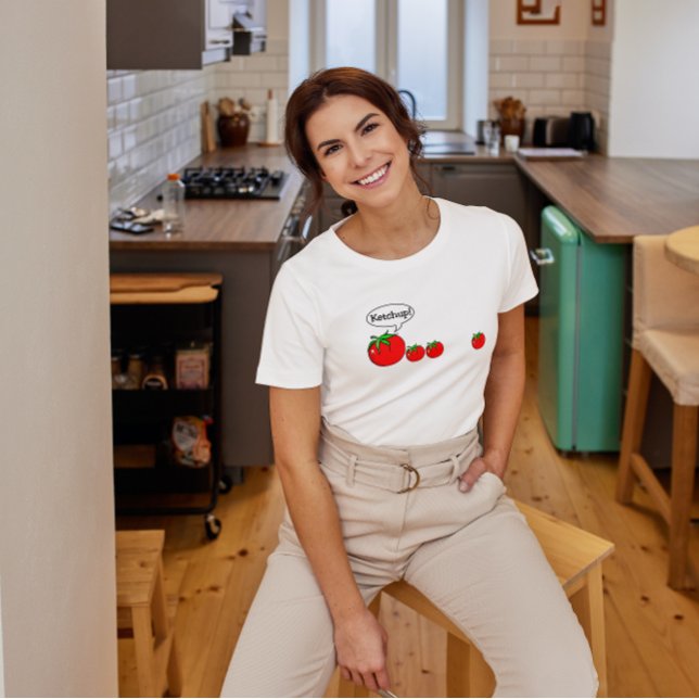 Funny Ketchup Joke Shirt Tee (Skapare uppladdad)